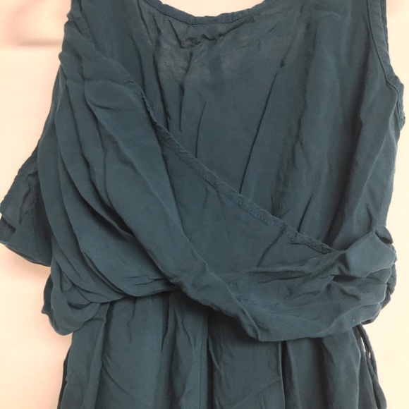 BLUE GREEN ONE PIECE DRESS LOVE CULTURE - Picture 2 of 5